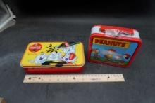 2 Tin Containers - Coca-Cola & Peanuts