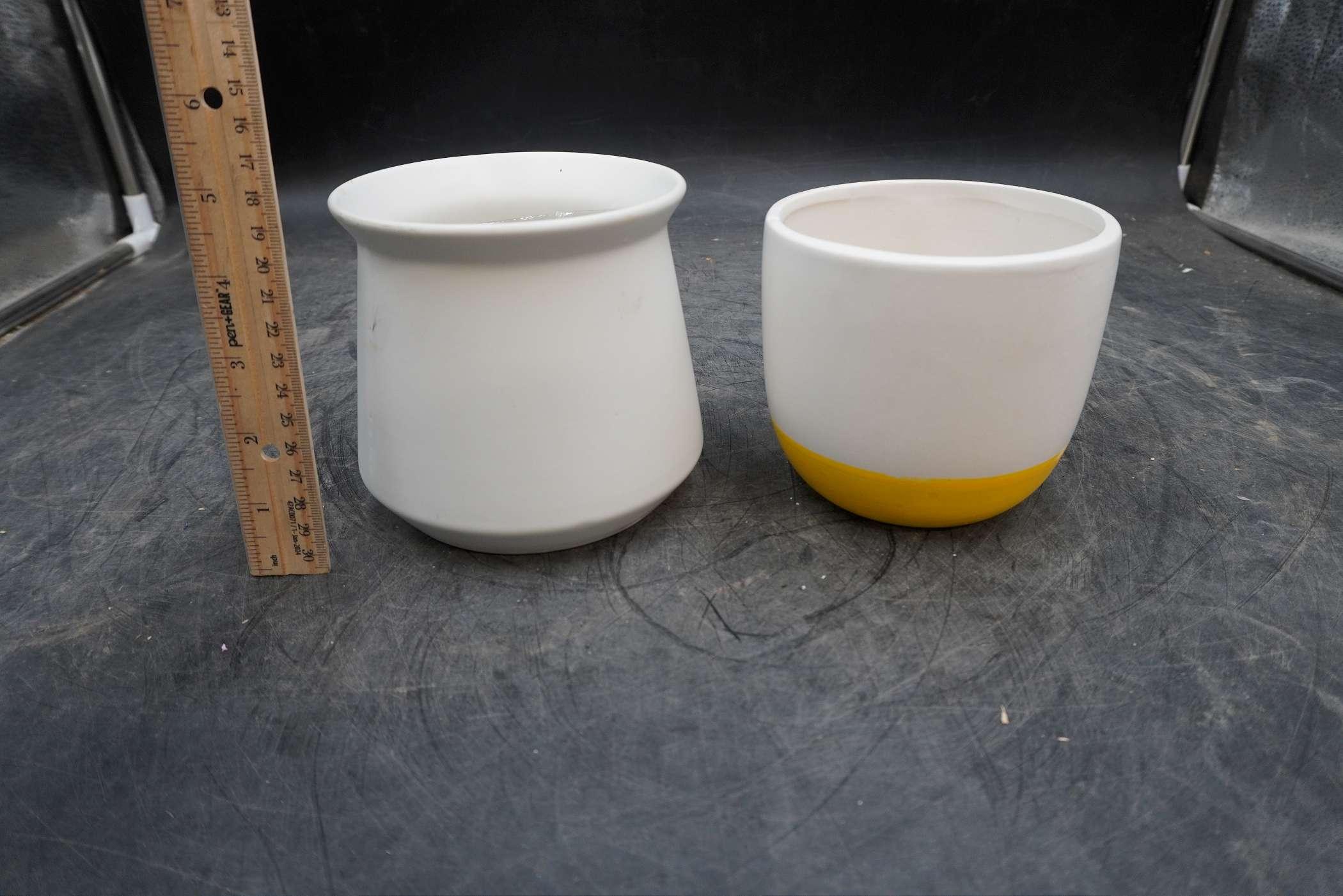 2 - White Planters