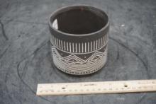 Napco Black & White Mountain Planter