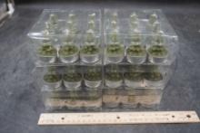 6 - Set Of 9 2" Green Tree Tealights