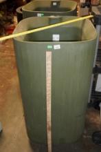 Mod Olive Planter 20X20X38"  (Using Yardsticks To Measure)