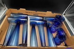 Assorted Blue Glasses