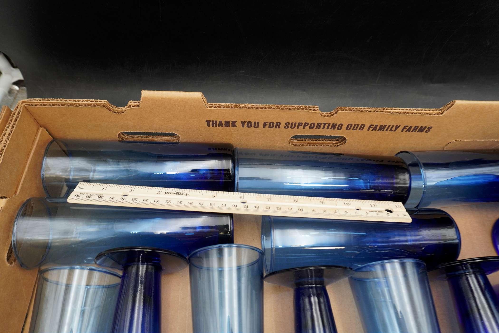 Assorted Blue Glasses