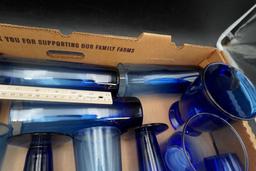 Assorted Blue Glasses