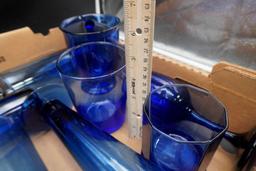 Assorted Blue Glasses