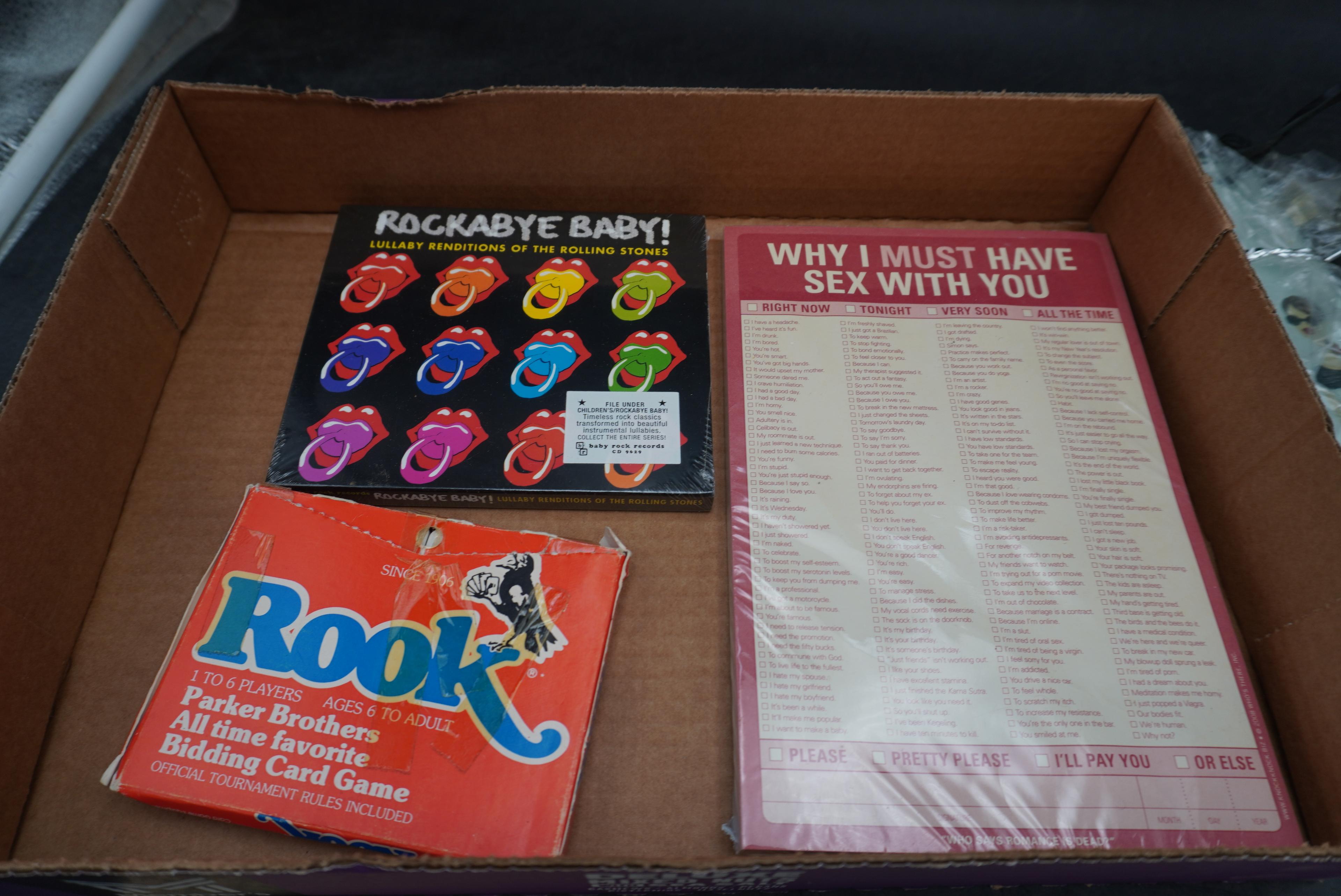 Notepad Checkoff List, Rook, Rockabye Baby!, Wine Girl & Manicure Set
