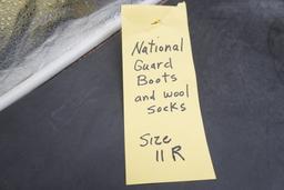 National Guard Boots And Wools Socks (Size 11R)