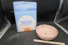 Retro Ceramic Flower Fruit Bowl