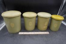 4 - Green Tupperware Containers