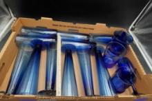 Assorted Blue Glasses
