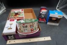Christmas Ornaments, Solar Bobble-Head, Ribbon, Holiday Cards