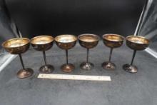 6 - Silver-Plated Goblets
