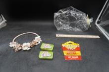 French Fry Lip Balm, Metal Bike, Shell Headband, Mints
