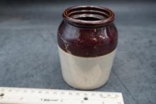 Brown & Cream Mini Crock