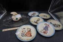 Fruit Platter, Puriton Pottery Pitcher & Mother'S Day Plates