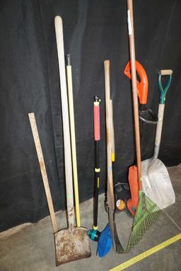 Hand Tools - Weed Eater, Grain Shovel, Rake, Shovel