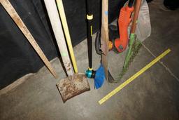 Hand Tools - Weed Eater, Grain Shovel, Rake, Shovel