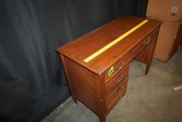 Wooden Desk W/ Sears Kenmore Sewing Machine Built In