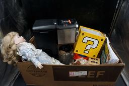 Doll, Question Mark Box, Wooden Dice, Book & Ninja Coffee Maker