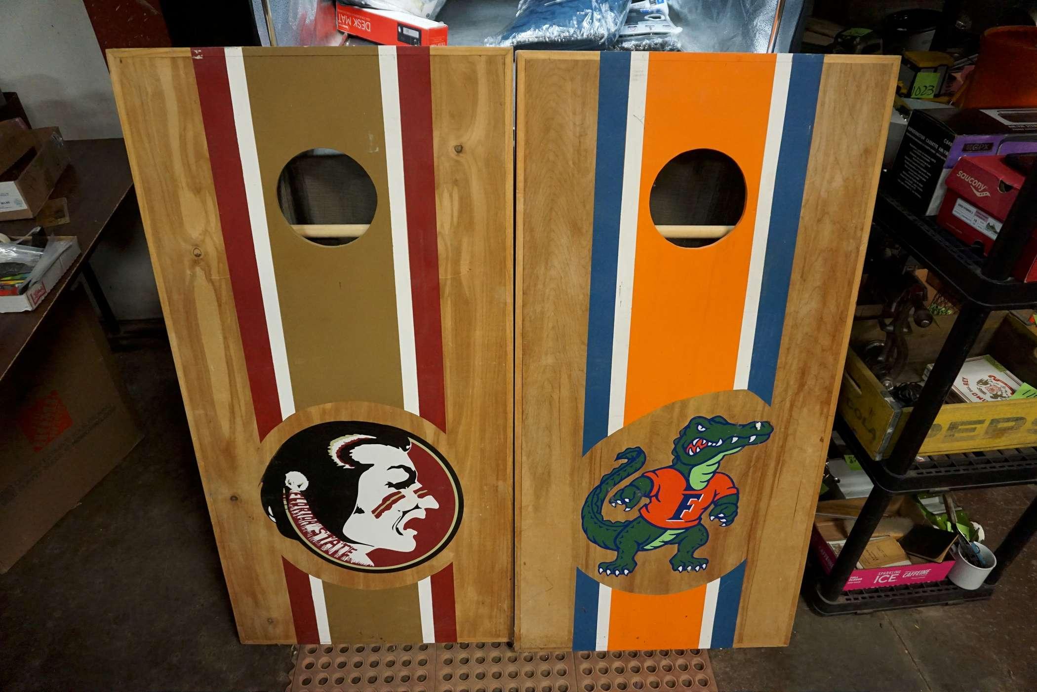 Corn Hole Boards - Florida Gators & Florida State Warriors W/ Bags