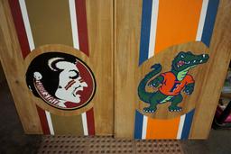 Corn Hole Boards - Florida Gators & Florida State Warriors W/ Bags
