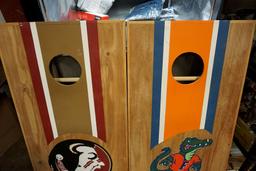 Corn Hole Boards - Florida Gators & Florida State Warriors W/ Bags