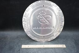 Round Budweiser Lid Metal Sign