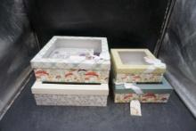 4 Decorative Gift Boxes & Books