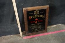 Wooden Framed Seagram'S Seven Crown Advertising