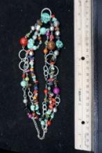 Multi-Colored Multi-Strand Necklace