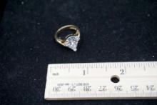 Gold-Toned White Stone Ring