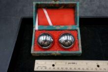 Small Floral Box W/ 2 Metal Balls