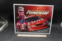 Metal Dale Earnhardt Jr. Budweiser Racing Sign