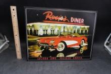 Metal Rosie'S Diner Sign
