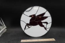 Stained Glass Mobil Gas Sign