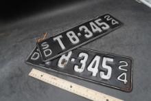 2 - 1924 South Dakota License Plates