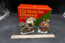 Crinkle Claus Collectible Train Set - Locomotive & Coal Car