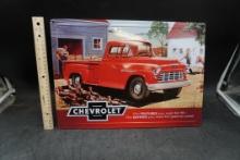 Metal Chevrolet Pickup Sign