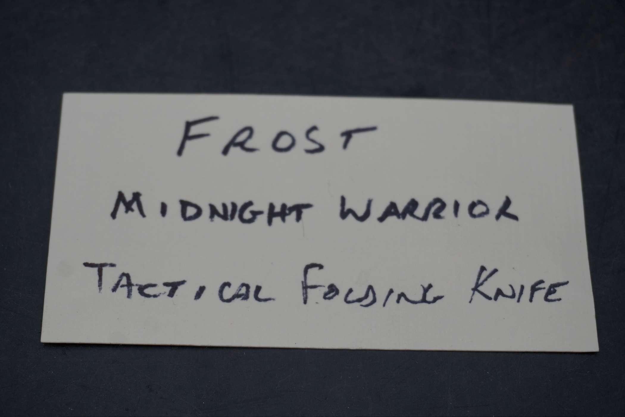 Frost Midnight Warrior Tactical Folding Knife
