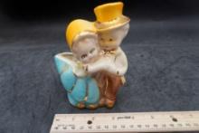 Boy & Girl Figurine Planter