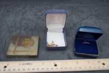 Compact Case, Earrings & Ring