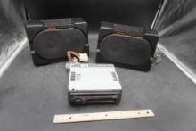 Set Of 2 Sentrek Speakers & Sony Car Cd Player/Radio