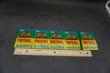 5 - Unopened Packs Of 1991 Bowman Football Cards