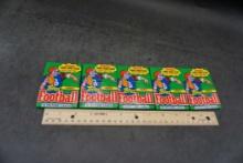 5 - Unopened Packs Of 1991 Topps Football Cards