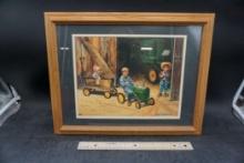 Framed John Deere Painting