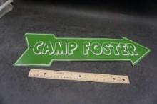 Camp Foster Metal Arrow Sign