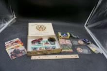Don Diego Cigar Boxes, Trading Cards, Pocket Knife, Toy Vehicles, Fishing Gear