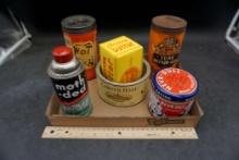 Cans & Containers - Nevr-Dull, Moth-Ded, Kwik-Kure, Creamery Butter & Carter Hall