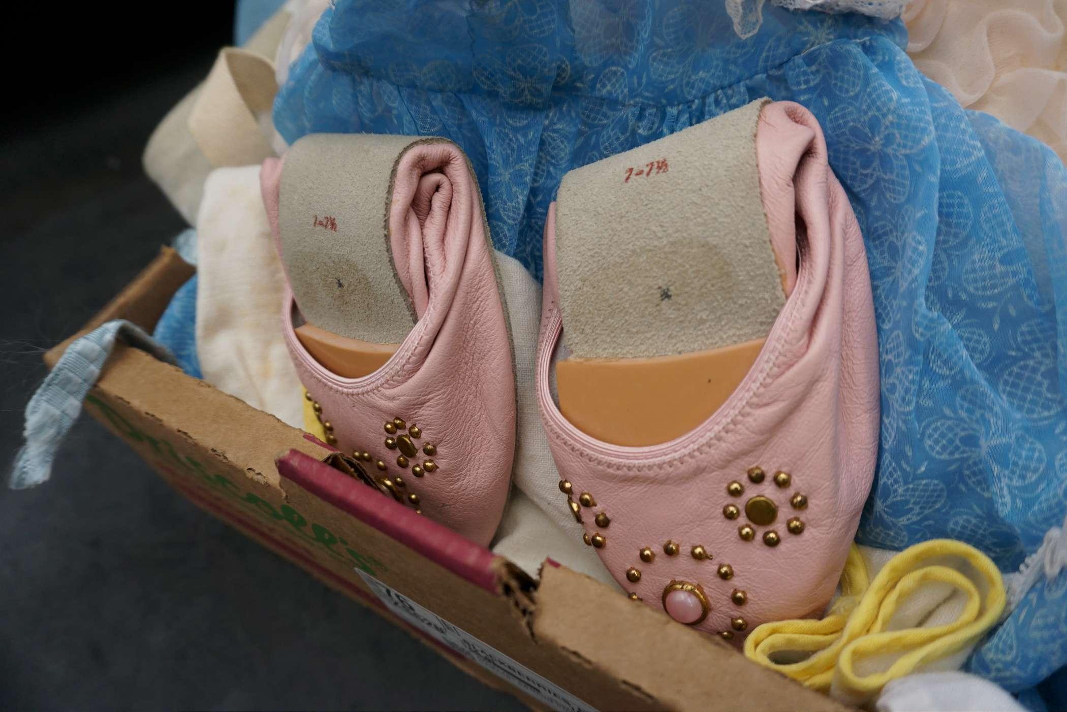 Linens, Fabric, Folded Shoes,