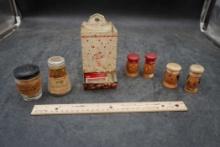 Metal Toothpick Dispenser, Seasonings & Wooden Shakers